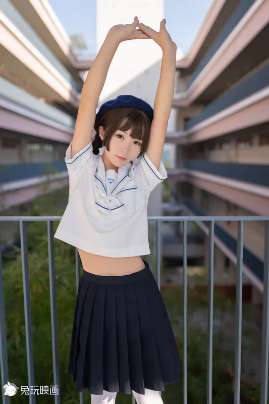 兔玩映画 B75.006 楼梯上的白丝少女 - 兔玩映画